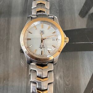 Tag Heuer Link WJF1152 Stainless Steel & 18K Yellow Gold 39mm Mop Men's Watch